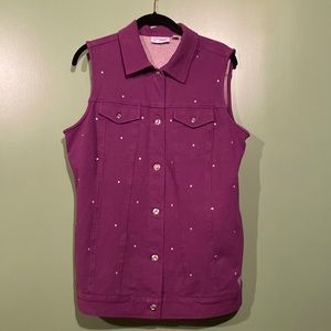 Rhinestone studded vest from Dream Jeans by Quacker Factory